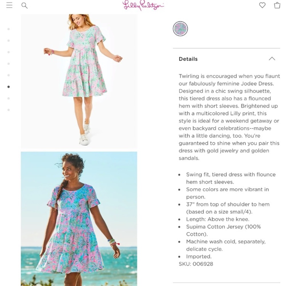 HTF Lilly Pulitzer Spotted on Worth size XXL Jodee Dress